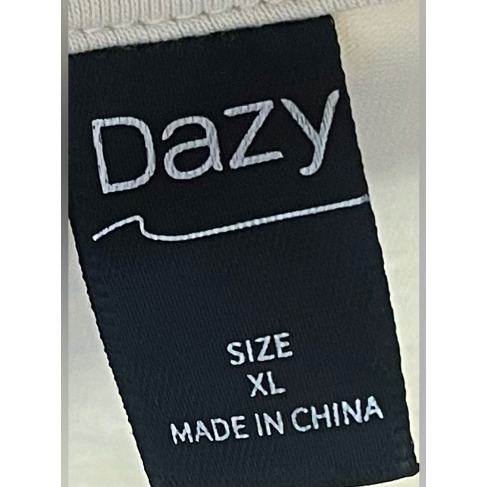 Dazy Women Cream Around The Sun Celestial Graphic Crop T-Shirt XL Short Sleeve - Picture 7 of 8